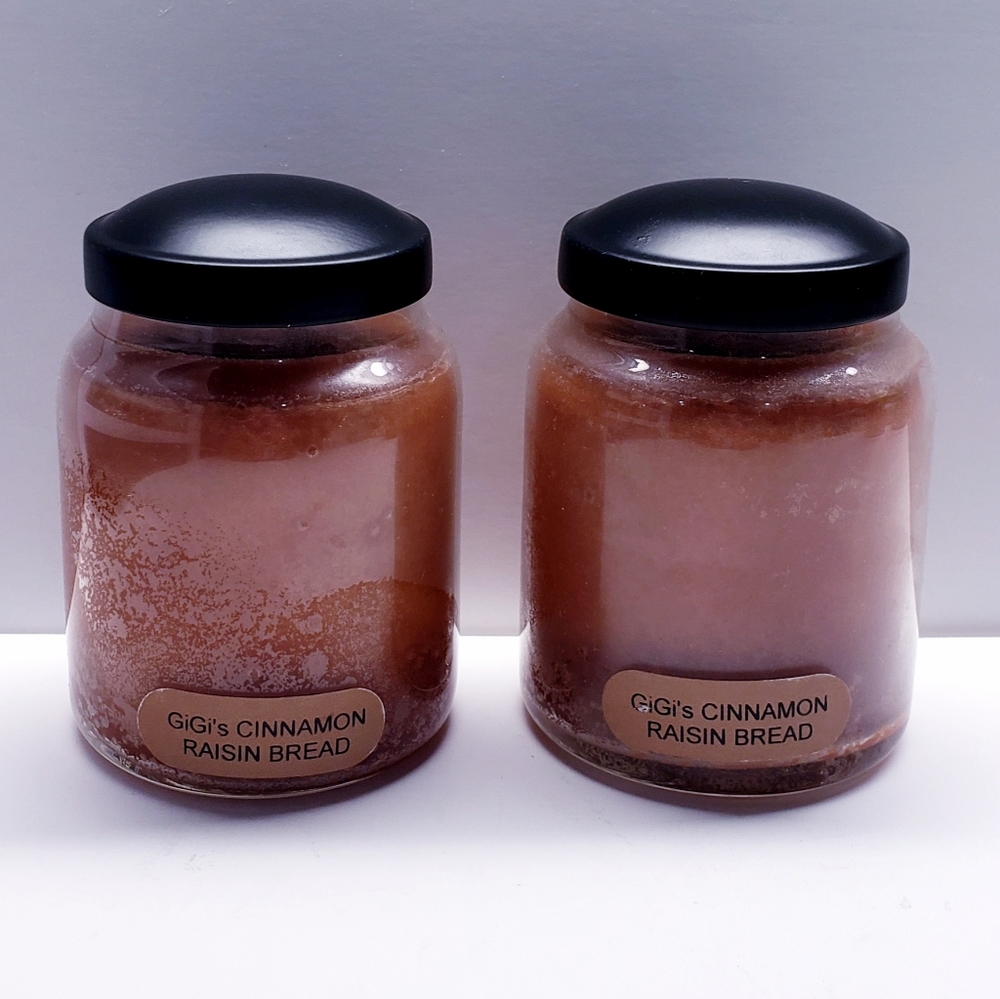 GiGi's CINNAMON RAISIN BREAD -A Cheerful Giver Single Wick Candle, 6oz (2 pcs)